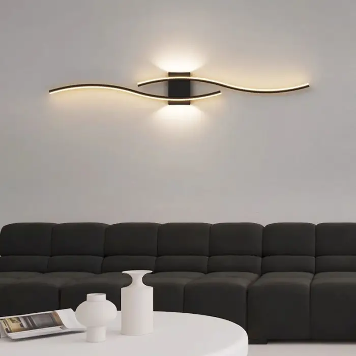 2024 Minimalist Wall Lamps Bedroom Bedside Strip Lights Nordic LED Long Wall Lamp — image 3