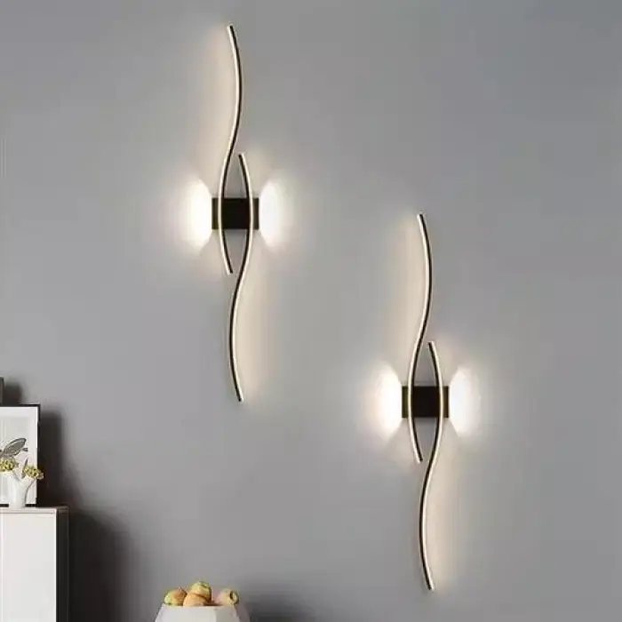 2024 Minimalist Wall Lamps Bedroom Bedside Strip Lights Nordic LED Long Wall Lamp — image 6