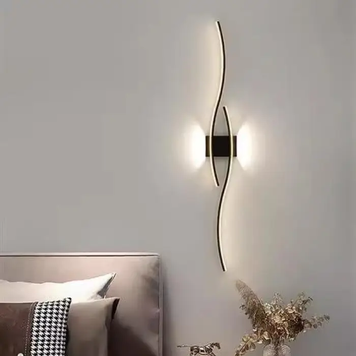 2024 Minimalist Wall Lamps Bedroom Bedside Strip Lights Nordic LED Long Wall Lamp — image 7