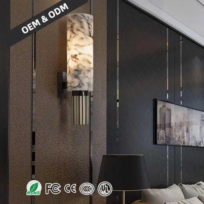 Copper Cloud Stone Oval LED Wall Lamp Bedroom Wall Lamp Lighting Fixtures Restaurant Corridor Staircase Bar Bedside Wall Lamp — image 3