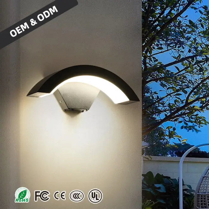 Wholesale Modern Motion Sensor Waterproof LED Fan-shaped Lamp Wall Light Aluminum Living Room 3500K Warm White 50000 Ra80 3-Year — image 3