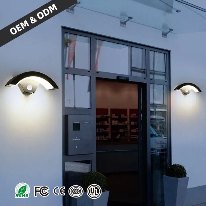 Wholesale Modern Motion Sensor Waterproof LED Fan-shaped Lamp Wall Light Aluminum Living Room 3500K Warm White 50000 Ra80 3-Year — image 5