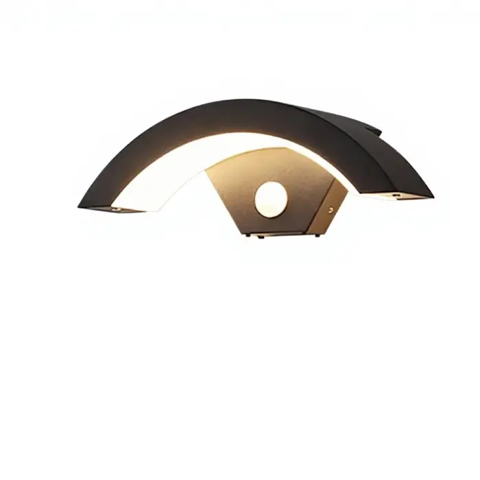 Wholesale Modern Motion Sensor Waterproof LED Fan-shaped Lamp Wall Light Aluminum Living Room 3500K Warm White 50000 Ra80 3-Year — image 7