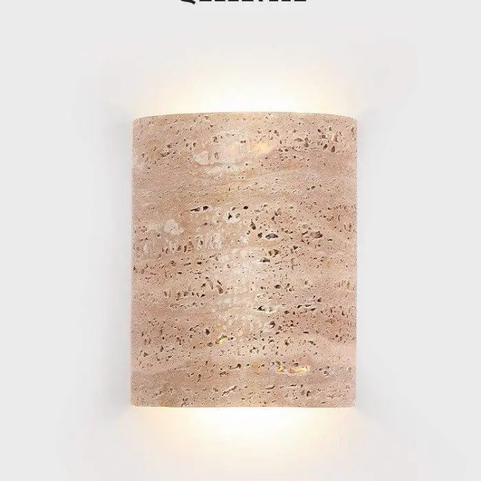 Creative Curved Travertine Wall Lamp Remote Control Dimmable Modern Wall Sconce for Bedroom Living Room Hotel Stairs Corridor — image 6