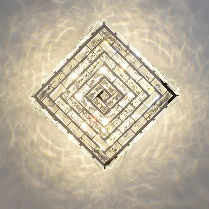 Modern LED Ceiling Light Indoor Crystal Ceiling Lamp Bedroom Living Room Hallways Corridor Square Ceiling Lamp Fixture — image 4