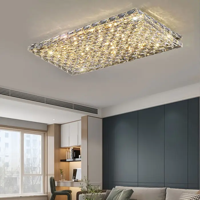 Modern LED Ceiling Light Indoor Crystal Ceiling Lamp Bedroom Living Room Hallways Corridor Square Ceiling Lamp Fixture — image 5