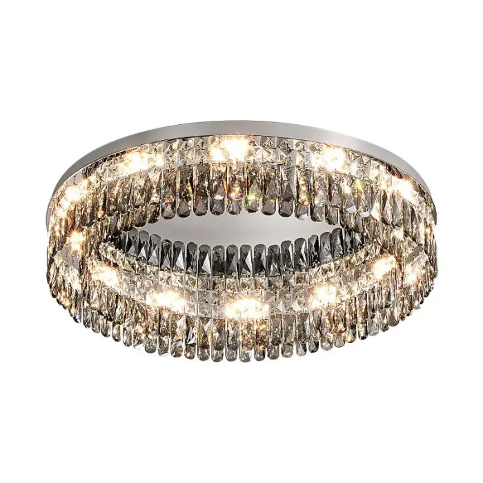 Modern Circular Crystal Hanging Lamps for Ceiling Luxury Hotel Lobby Home Bedroom Living Room LED Ceiling Lamp — image 3