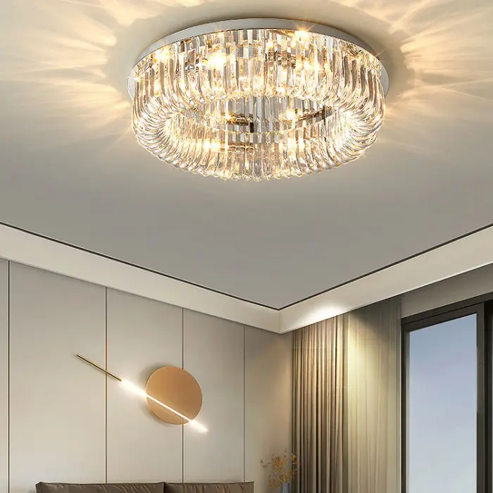 Modern Creative Circular Bedroom LED Ceiling Light Modern Minimalist Light Luxury Style Room Lighting Fixtures — image 4