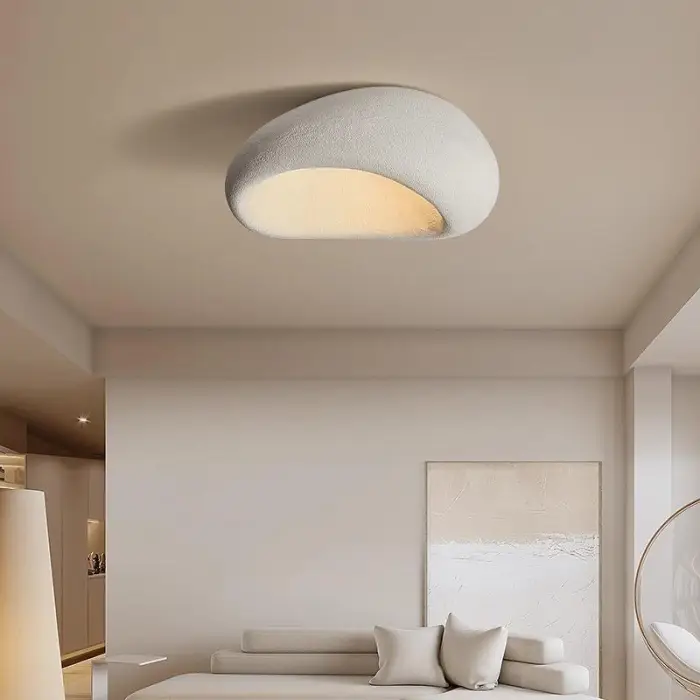 Nordic Minimalist Wabi Sabi Cream Wind LED Ceiling Lamps Chandelier Lustre Living Dining Room Home Decor Bedroom Lights Fixture — image 3