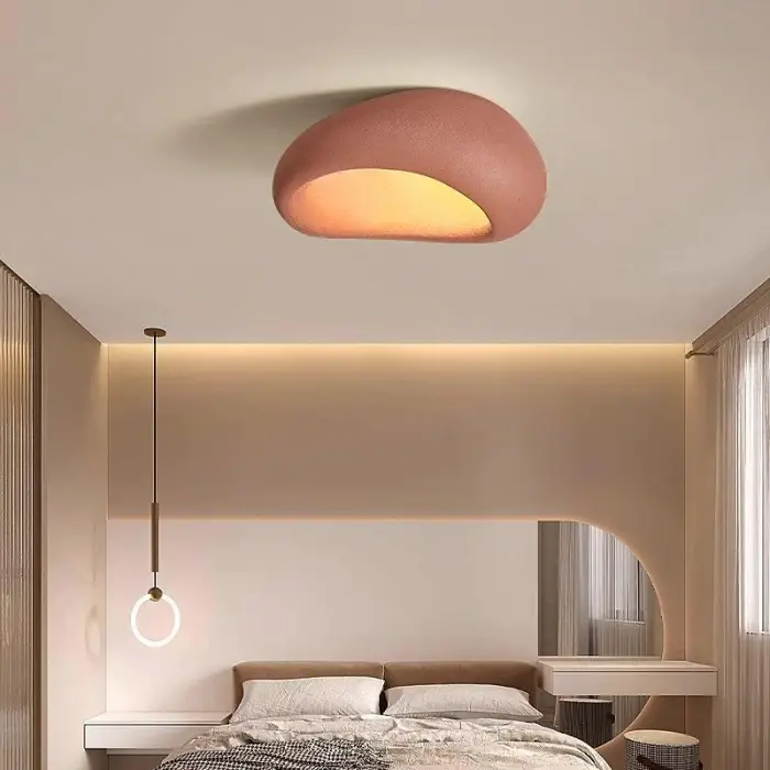 Nordic Minimalist Wabi Sabi Cream Wind LED Ceiling Lamps Chandelier Lustre Living Dining Room Home Decor Bedroom Lights Fixture — image 4