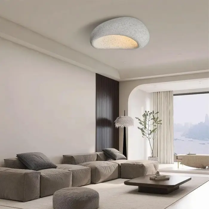 Nordic Minimalist Wabi Sabi Cream Wind LED Ceiling Lamps Chandelier Lustre Living Dining Room Home Decor Bedroom Lights Fixture — image 5