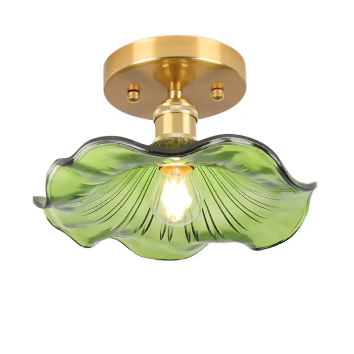 Simple LED Pendant Light Fixture Colorful Glass Hanging Lamp Bedroom Living Room Bar Ceiling Chandelier — image 7
