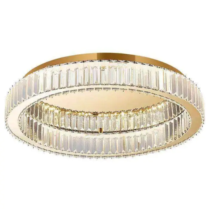 Round Crystal Ceiling Lamp Modern High-end Luxury Villa Living Room LED Interior Decoration Ceiling Lamp — image 6