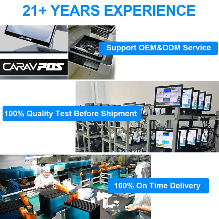 15.6 Inch POS System All in One POS Terminal Integrated Printer Scanner Support Win10 Win11 for Retail Cash Register — image 7