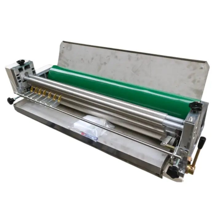 Hotmelt Glue Spreading Pasting Applicator Hot Melt Glue Machine Adhesive Coating Spreader Leather Paper Gluing Machine for Sale — image 5