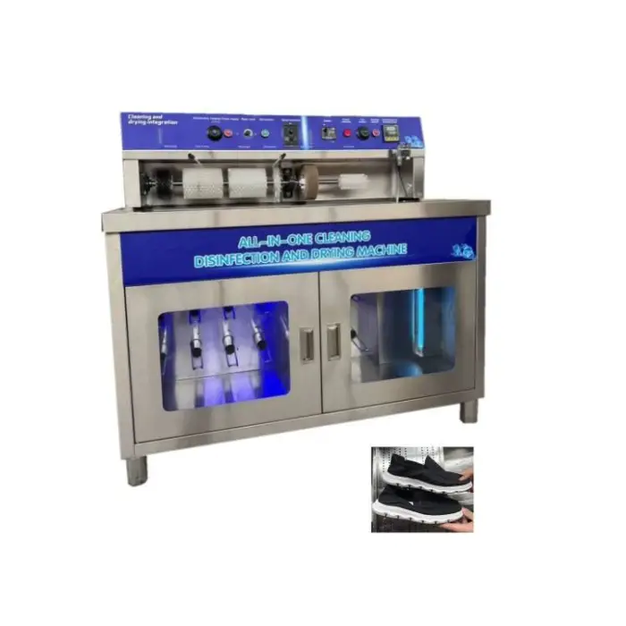 All in One Commercial Sneaker Semi Automatic Commercial Shoe Washing Cleaning and Drying Sanitizing and Sterilizing Machine — image 2