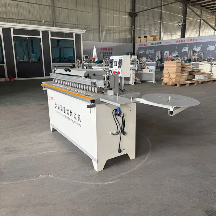 Woodworking Small 45 Degree Bevel Automatic Edge Banding Machine Edge Bander With Trimming — image 3