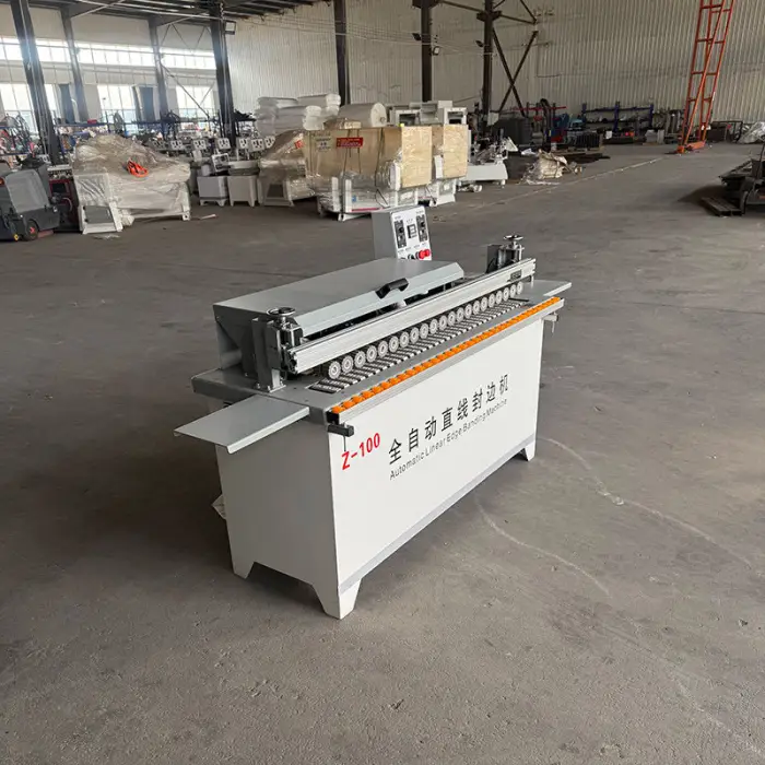 Woodworking Small 45 Degree Bevel Automatic Edge Banding Machine Edge Bander With Trimming — image 7