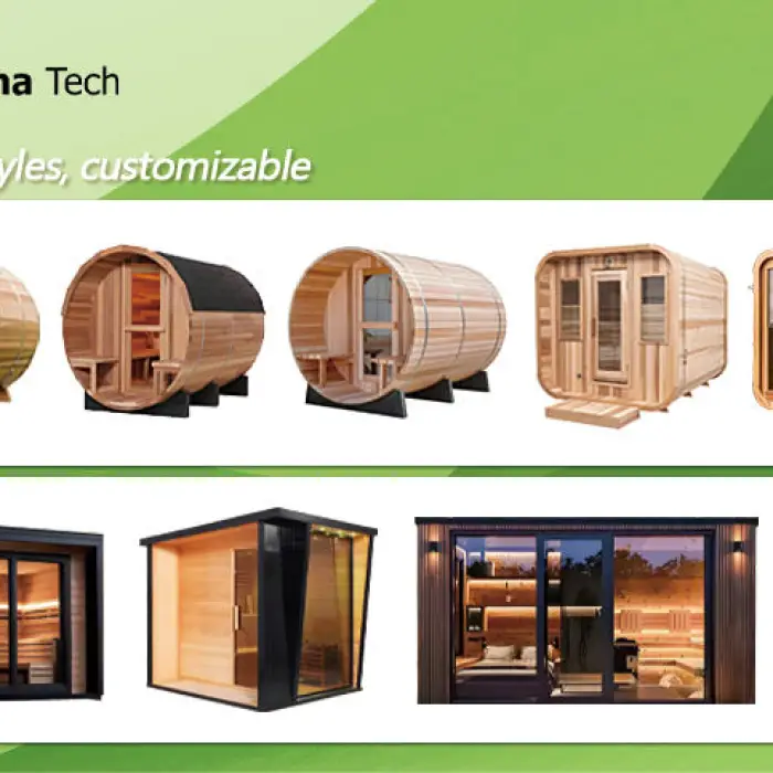 2025 Hot Sale Outdoor Wooden Sauna Room Red Cedar Sauna for Family Villa Spa Cabin Use — image 4