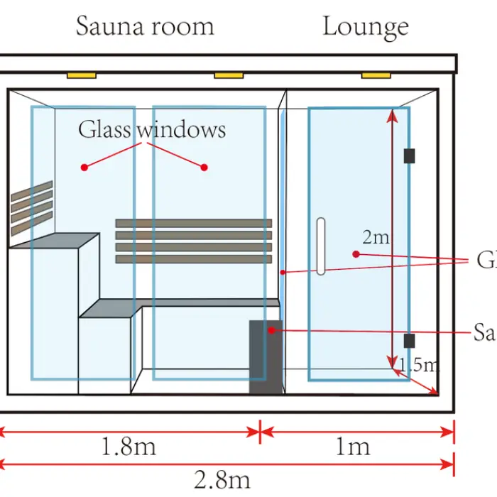2025 Hot Sale Outdoor Wooden Sauna Room Red Cedar Sauna for Family Villa Spa Cabin Use — image 7