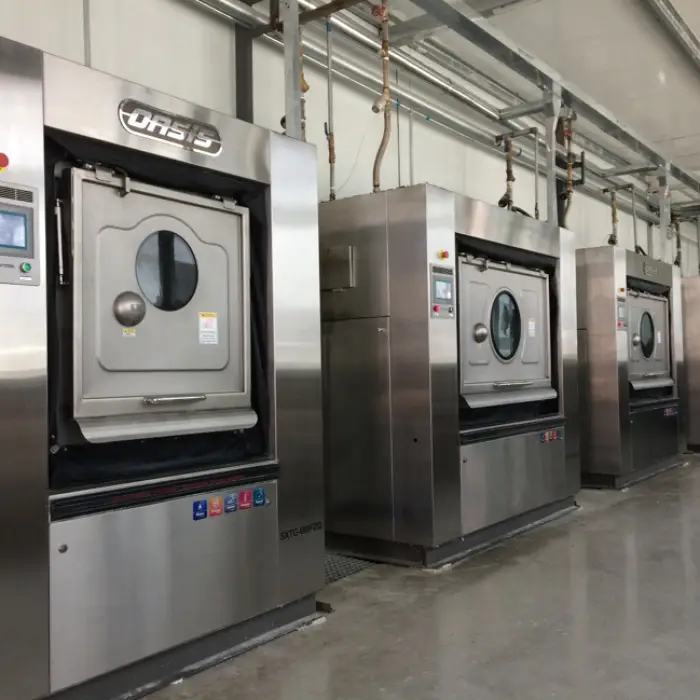 60kg Fully Automatic Barrier Washer Extractor Cold Water Cleaning for Hospital Hygienic Use Bed Sheet Dirty/Clean Separate Oasis — image 3