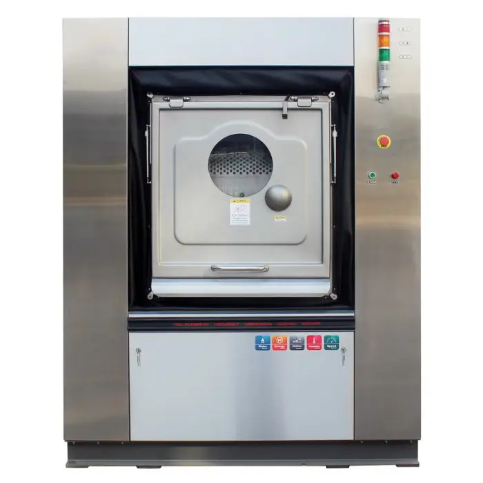 60kg Fully Automatic Barrier Washer Extractor Cold Water Cleaning for Hospital Hygienic Use Bed Sheet Dirty/Clean Separate Oasis — image 4