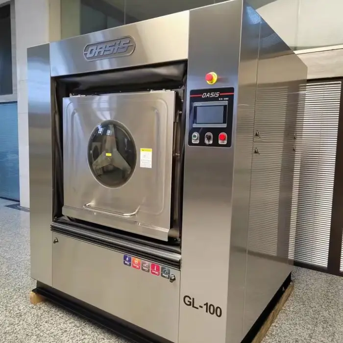 60kg Fully Automatic Barrier Washer Extractor Cold Water Cleaning for Hospital Hygienic Use Bed Sheet Dirty/Clean Separate Oasis — image 6