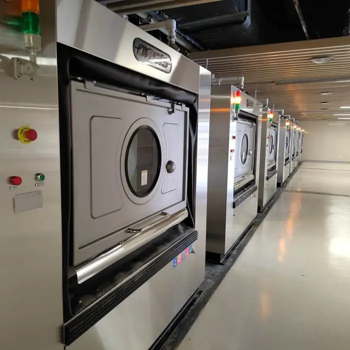 60kg Fully Automatic Barrier Washer Extractor Cold Water Cleaning for Hospital Hygienic Use Bed Sheet Dirty/Clean Separate Oasis — image 7