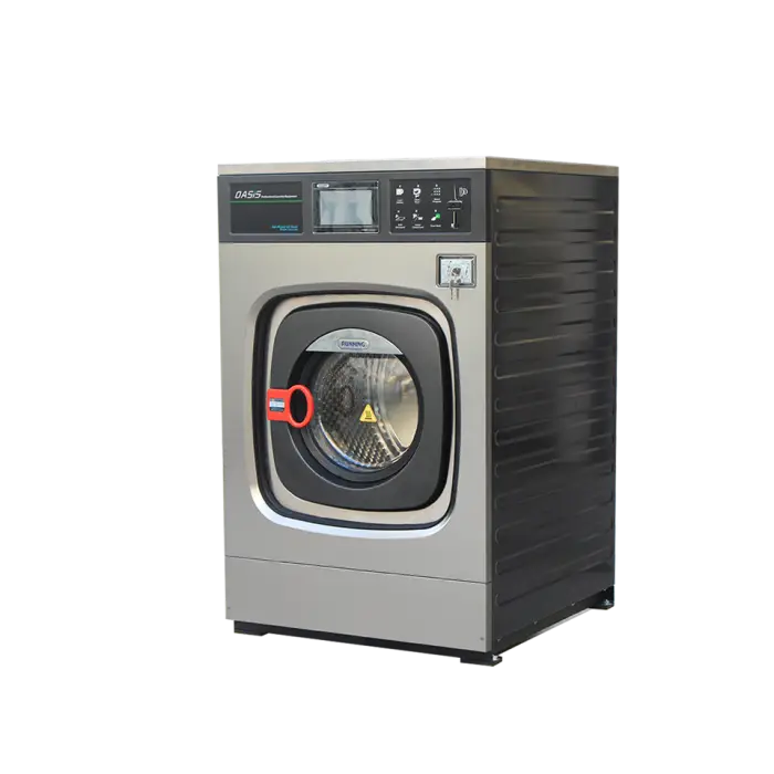 Oasis Commercial Industrial Laundry Washer Extractor 25Kg Fully Automatic Soft Mount Stainless Steel Steam Heated 3.5HP — image 3