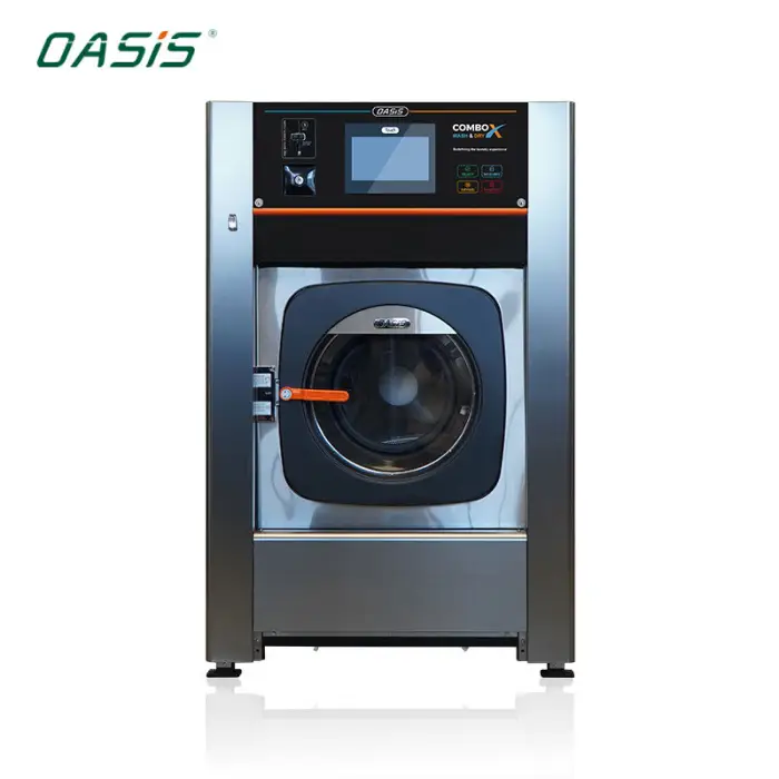 OASIS Commercial Laundry Shop Equipment Front Load Washer Dryer Machine Combo Coin Operated 20kg Capacity Fully Automatic — image 3