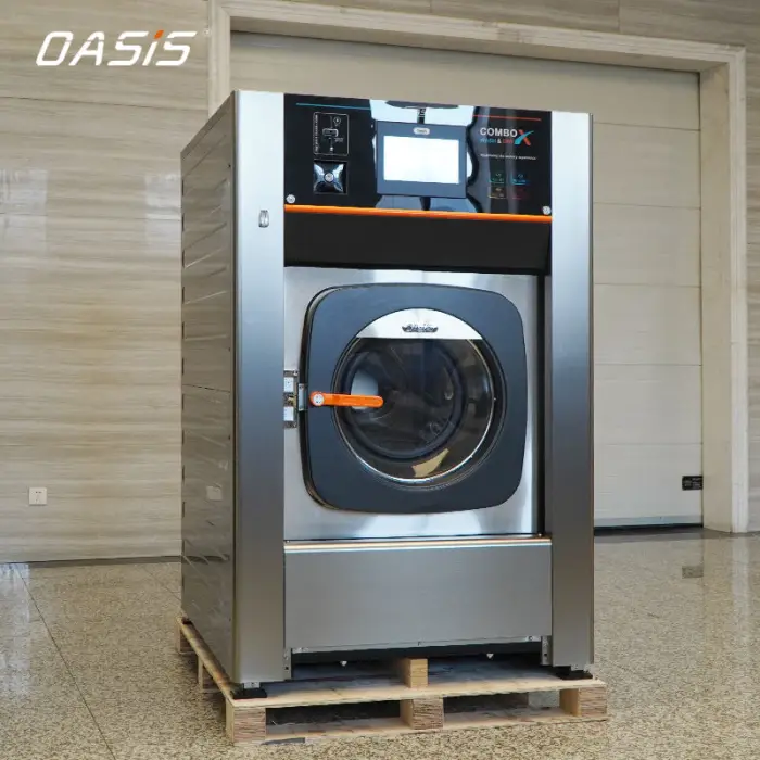 High Performance 15Kg One Pocket Fully Automatic Combo Washer-Dryer for Hotel Laundry Stainless Steel — image 3