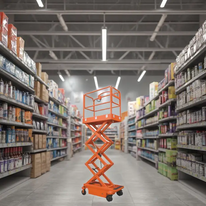 Factory Price Supplied 3m Hydraulic Mini Aerial Telescopic Portable Lifter Lift Platform 500kg — image 4