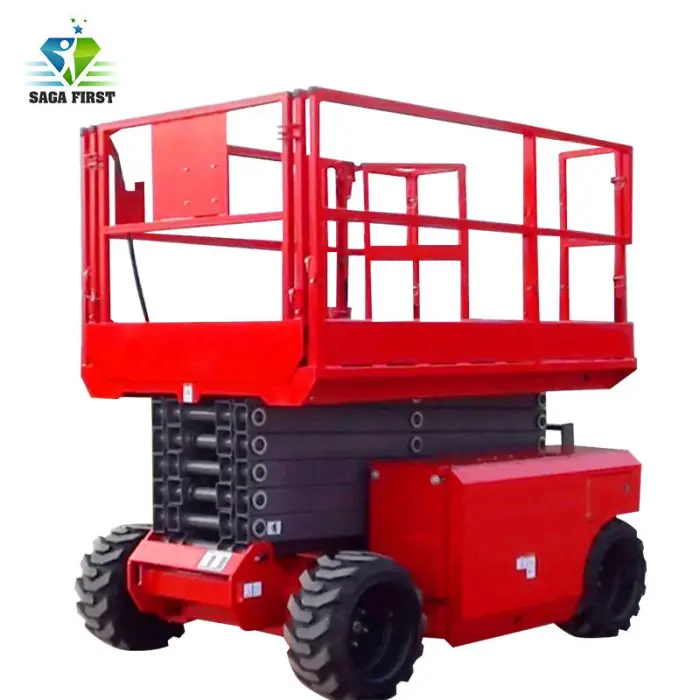 Outdoor Diesel Engine 4X4 Scaffolding Hydraulic Lifting Jack Aerial Working Platform Electro Hydraulic Lifter for Construction — image 4