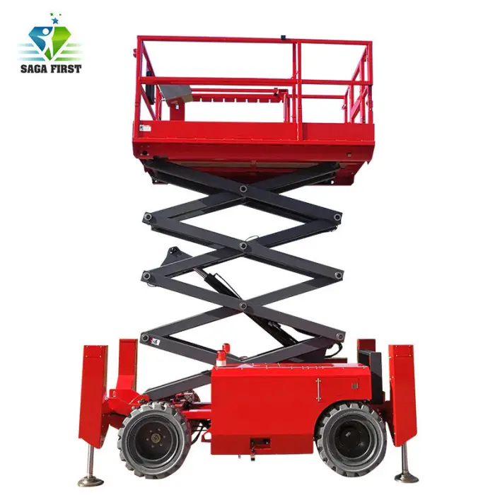 Outdoor Diesel Engine 4X4 Scaffolding Hydraulic Lifting Jack Aerial Working Platform Electro Hydraulic Lifter for Construction — image 5