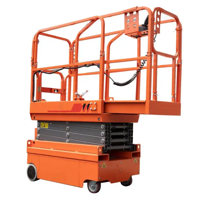 SAGA FIRST Portable Electric Self Propelled Mini Scissor Lift Platform CE Certification Carbon Steel Construction 4m/min Lifting — image 6