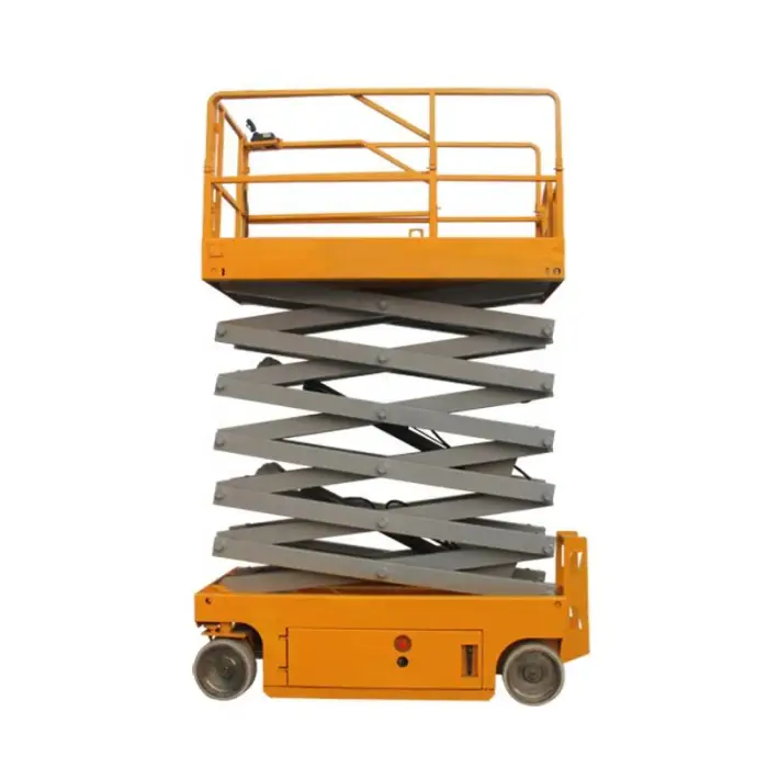 SAGA FIRST Battery-Powered Hydraulic Self Propelled Scissor Lift 900mm Extendable Platform 130kg Capacity Automatic Pothole — image 5