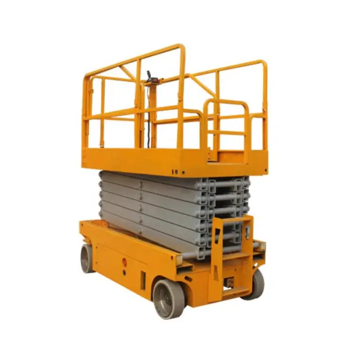 SAGA FIRST Battery-Powered Hydraulic Self Propelled Scissor Lift 900mm Extendable Platform 130kg Capacity Automatic Pothole — image 6