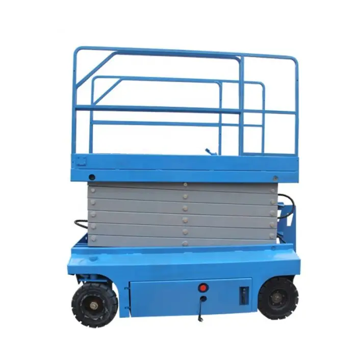 SAGA FIRST Battery-Powered Hydraulic Self Propelled Scissor Lift 900mm Extendable Platform 130kg Capacity Automatic Pothole — image 7