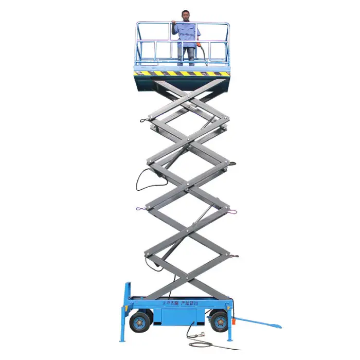 Philippines 4m to 20m Height Mobile Hydraulic Scissor Lift 6m 500kg Electric Scissor Lift Platform for Sale — image 6