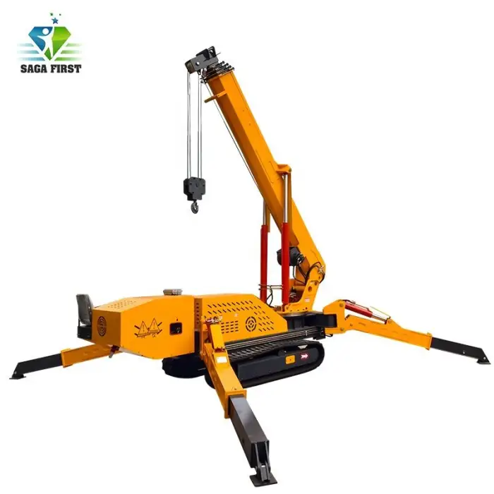 Heavy Duty Mini Spider Crawler Crane Elevator Hoist Glass Curtain Wall Lift Telescopic 8T Small Spider Crane — image 3