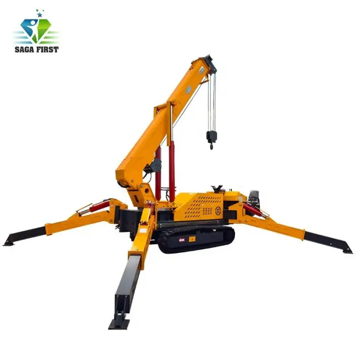 Heavy Duty Mini Spider Crawler Crane Elevator Hoist Glass Curtain Wall Lift Telescopic 8T Small Spider Crane — image 4