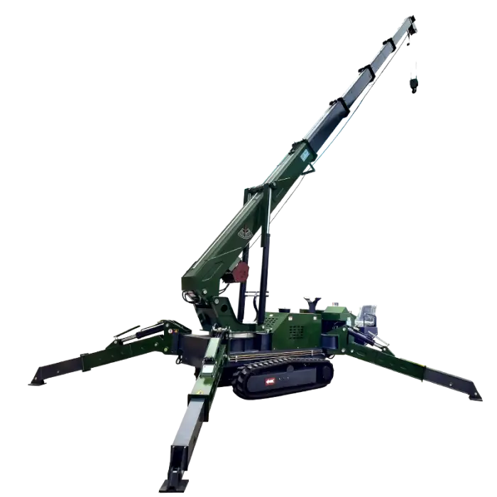 5ton 17m Hydraulic Hoisting Mechanism 120m Steel Rope Hoist Spider Crawler Crane for Construction Use — image 4