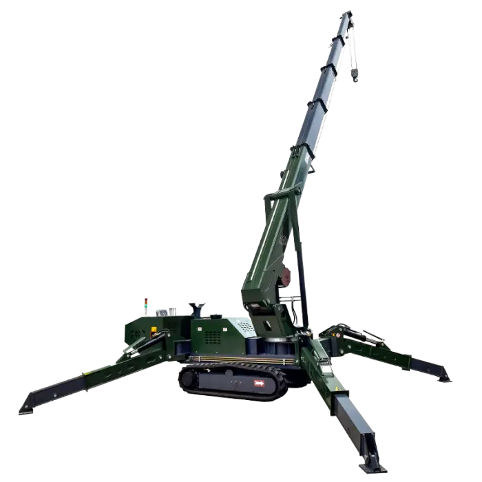 5ton 17m Hydraulic Hoisting Mechanism 120m Steel Rope Hoist Spider Crawler Crane for Construction Use — image 5