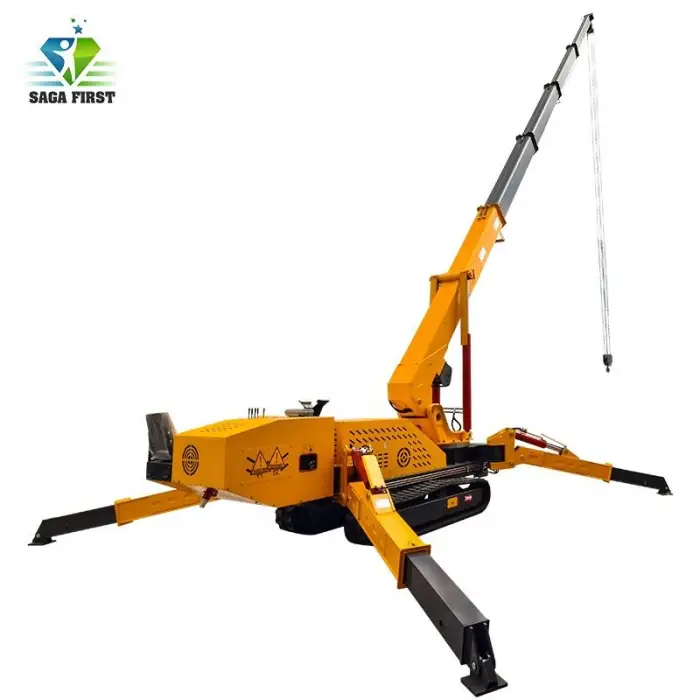 360 degree rotation foldable mini spider crawler crane 3t with CE for sale — image 2