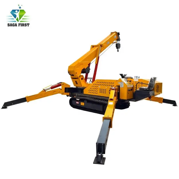 360 degree rotation foldable mini spider crawler crane 3t with CE for sale — image 4