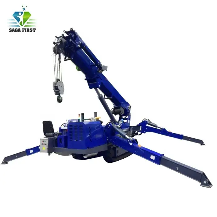 3 Tons 5 Tons 8 Tons Hydraulic Straight Arm Telescopic Boom Spider Crane Lift — image 7