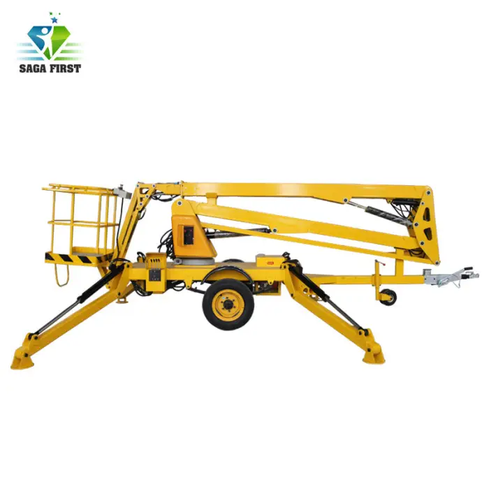 Portable Lifter Telescoping 12m 24m Aerial TrailerTowable Manlift Tow Behind Small Boom Man Lift — image 4