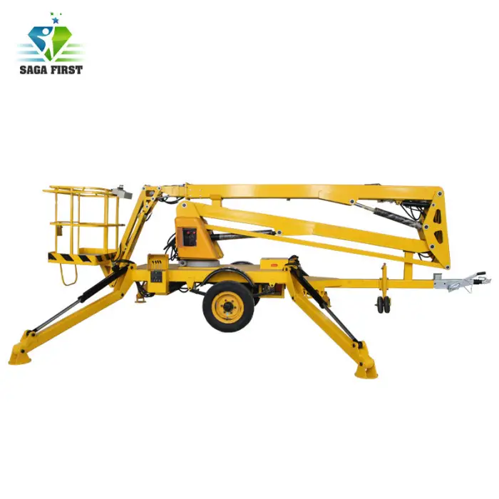 Portable Lifter Telescoping 12m 24m Aerial TrailerTowable Manlift Tow Behind Small Boom Man Lift — image 7
