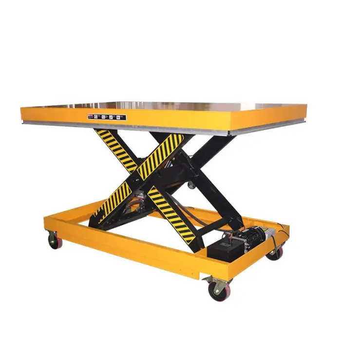 Movable Electric Hydraulic Portable Scissor Lift Tables with Wheels — image 4