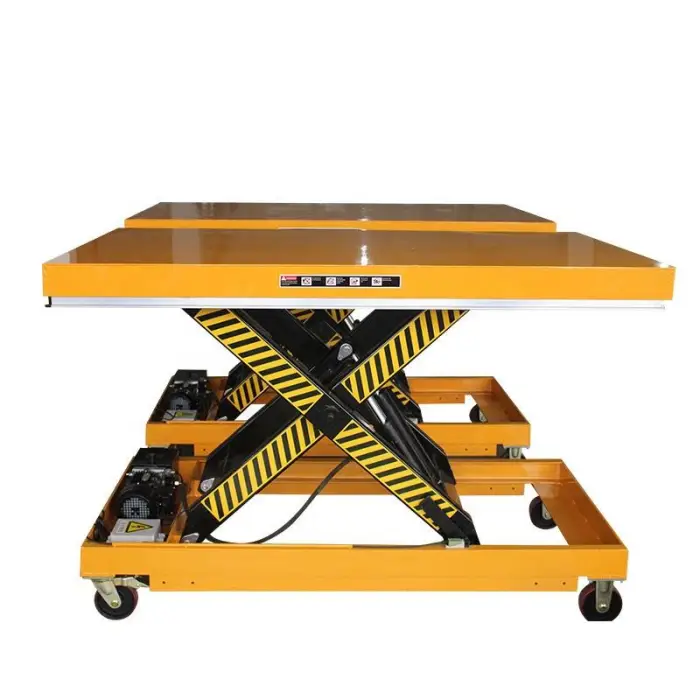 Movable Electric Hydraulic Portable Scissor Lift Tables with Wheels — image 5